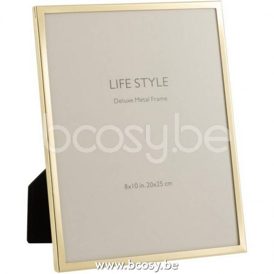 J Line Jline Portafoto Bordo Fino 20X25 Metallo Oro Large Marco Foto Borde Fino 20X25 Metal Oro Large