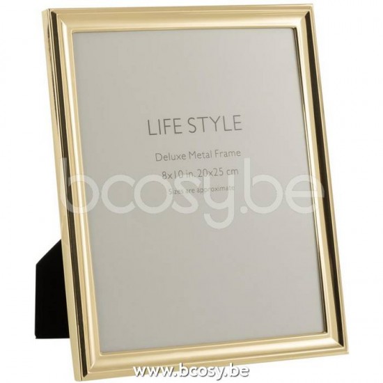 J Line Jline Portafoto Classico 20X25 Metallo Oro Large Marco Foto Clasico 20X25 Metal Oro Large
