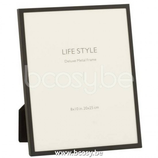 J Line Jline Portafoto Bordo Fino 20X25 Metallo Nero Large Marco Foto Borde Fino 20X25 Metal Negro Large