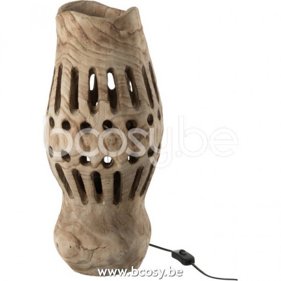 J Line Jline Lamp Valerie Wood Natural Lamp Valerie Wood Natural