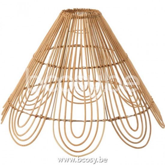 J Line 20904 Hanglamp Bloem Rotan Naturel L55xB55xH40 cm hang pendellampen licht