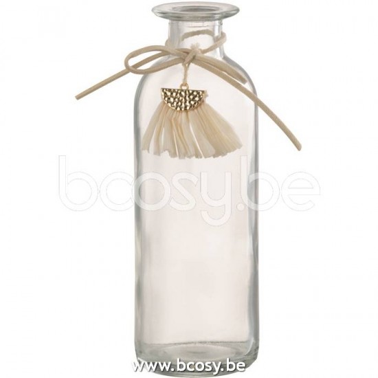 J Line Jline Vase Flasche Glas Transparent Small vases