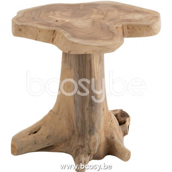 J Line Jline Tavolino Amy Teak Naturale Small Mesa Lateral Amy Teck Natural Small
