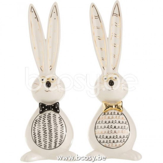 J Line Jline Hasen Robert Keramik Mix Medium 2 Sortiert Tiere