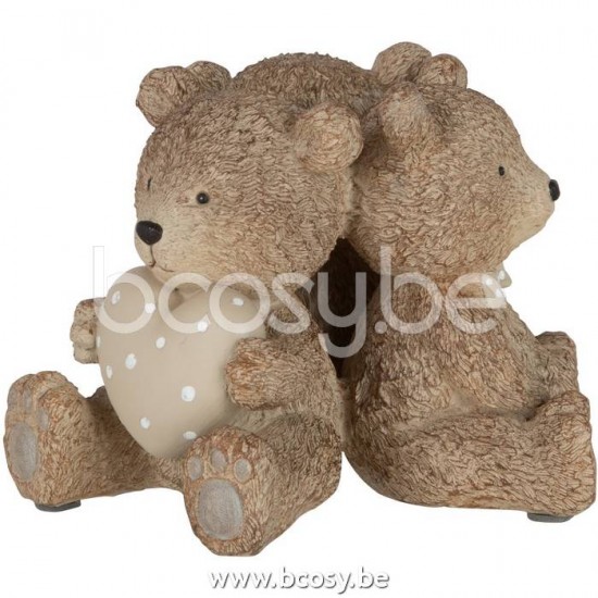 J Line Jline Teddy 3 Parti Resina Marrone Chiaro Osito De Peluche 3Partes Poli Marron Claro