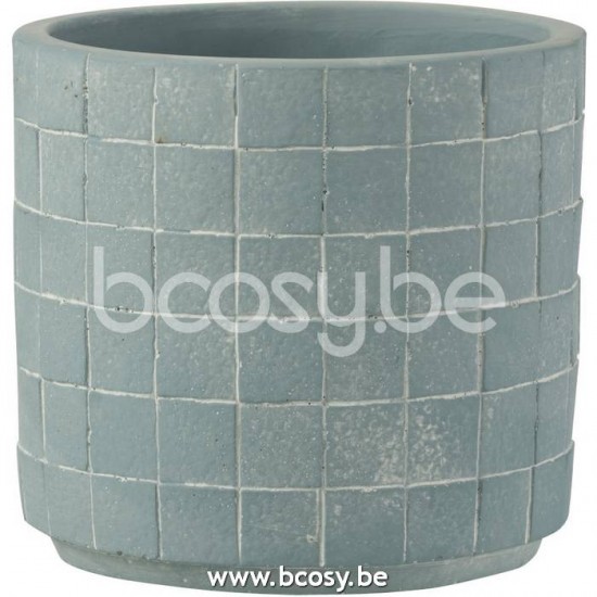 J Line Jline Übertopf Viereckig Keramik Hell Blau Small blumentopf blumentoepfe blumenhalter