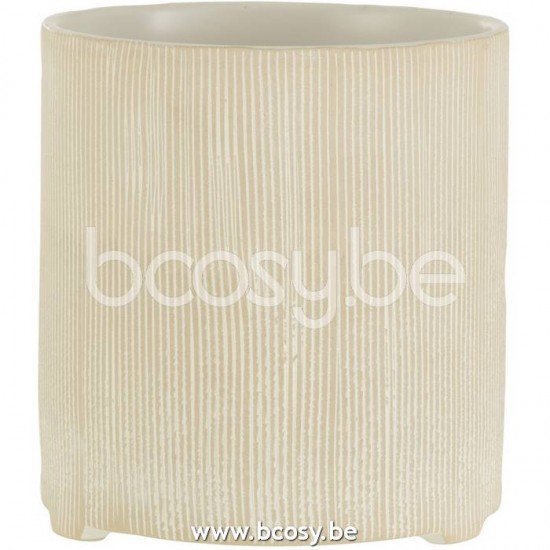 J Line Jline Portavasi Maria Rotondo Ceramica Bianco Large Maceta Maria Redondo Ceramica Blanco Large