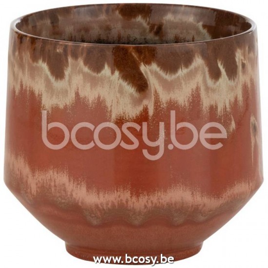 J Line Jline Übertopf Aline Keramik Rot Extra Small blumentopf blumentoepfe blumenhalter