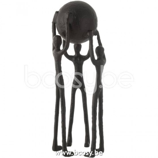 J Line Jline Figur Personen Kreis Ball Aluminium Schwarz figur