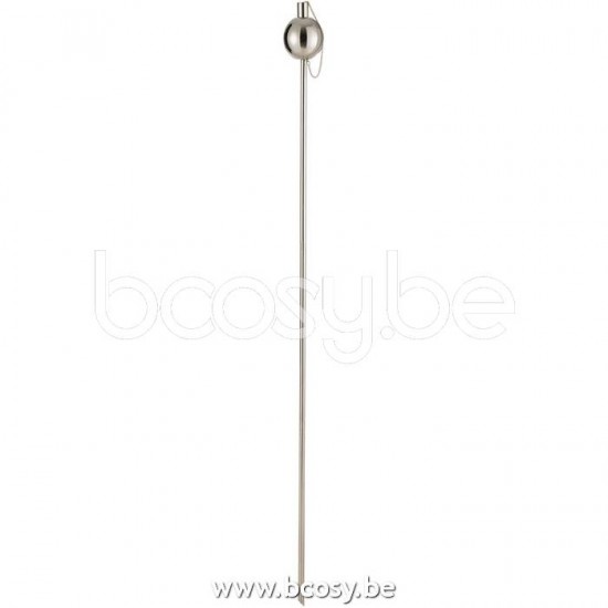Jline Antorcha De Jardín Bola Acero Inoxidable Plata