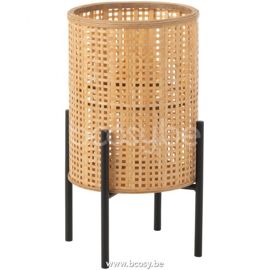 Jline Linterna En Pie Bambu Natural Small