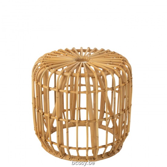 J Line Salontafel Sirine Rotan Naturel L45xB45xH35 cm salontafels bijzettafels koffietafels JO31051.