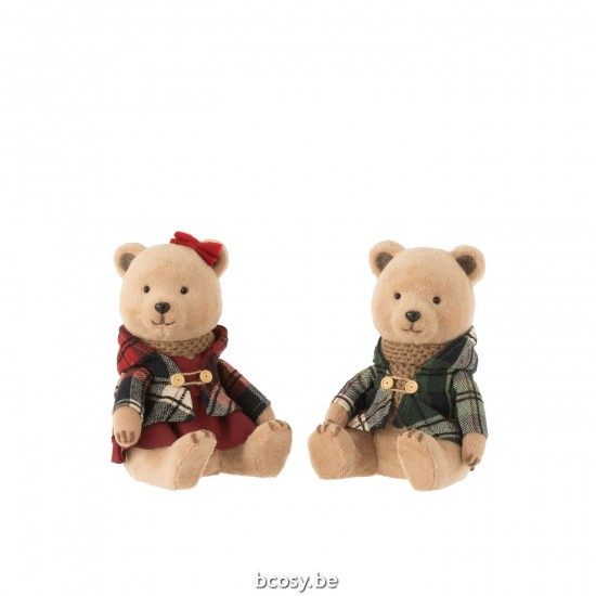 Jline Bär Sitzend Jungen Mädchen Textil Grau Rot 2 Sortiert Fantasy Bilder.