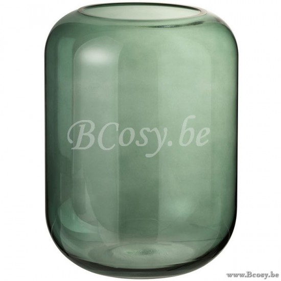J Line Jline Vase Zylinder Glas Grün Medium vases
