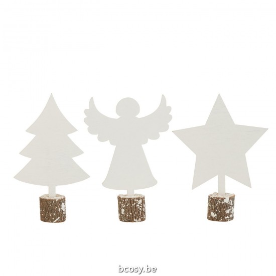 Jline Figuren Weihnachten Sperrholz Weiß 3 Sortiert kind engel.