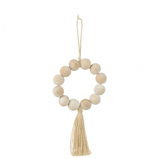 Jline Kranz Hängend Perle Mangoholz Creme hanger haenger.