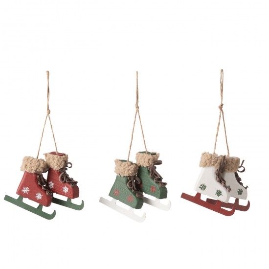 Jline Schlittschuhen Hängend Holz Metall Mix 3 Sortiert hanger haenger.