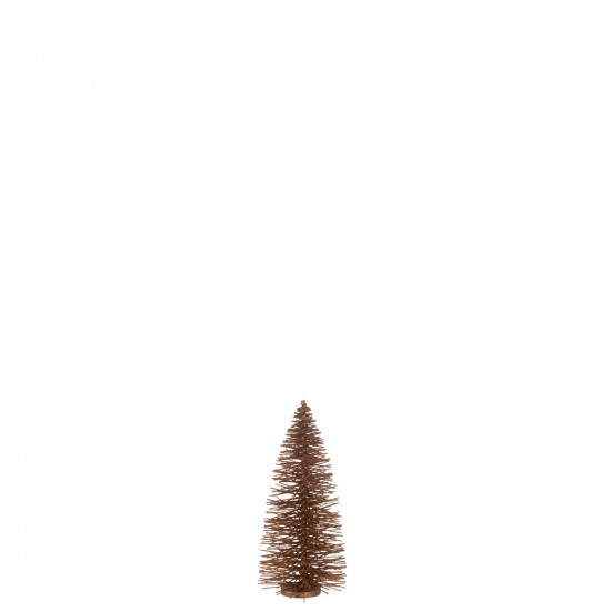 J Line Albero Di Natale Decorativo Paillettes Legno Marrone Medium Arbol De Navidad Decorativo Lentejuelas Madera Marron Mediu.