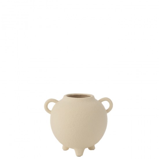Jline Vase Krug Rund Stein Beige krugs keramik mit zwei henkel kruege kannen.