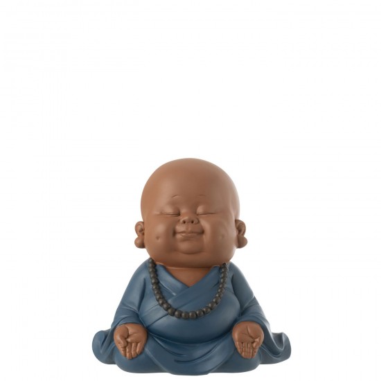 J Line Monaco Zen Resina Blu Small Monje Zen Resina Azul Pequeño.