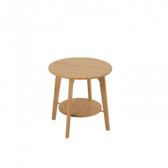 Jline Side Table Round Bamboo Natural Small.