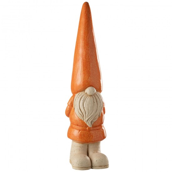 J Line Gnomo Da Esterno Mgo Arancione Large Gnome Outdoor Mgo Orange Large.