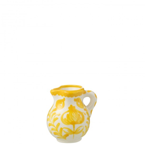 Jline Pitcher Granada Ceramic White Yellow Small Geschirrserie essgeschirr.