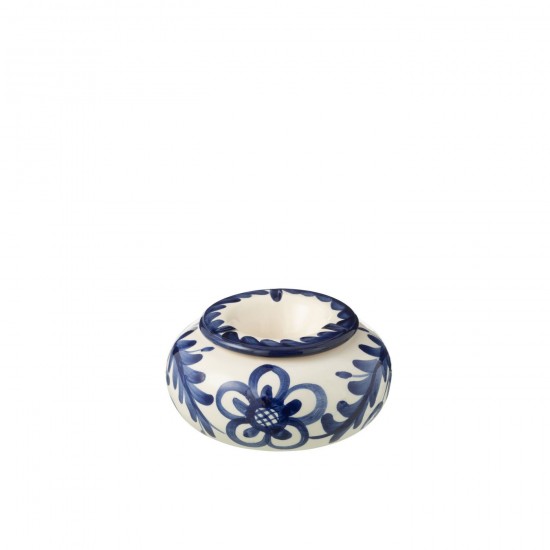 J Line Ashtray Granada Ceramic White Cobalto Blue Large Ashtray Granada Ceramic White Cobalto Blue Large.