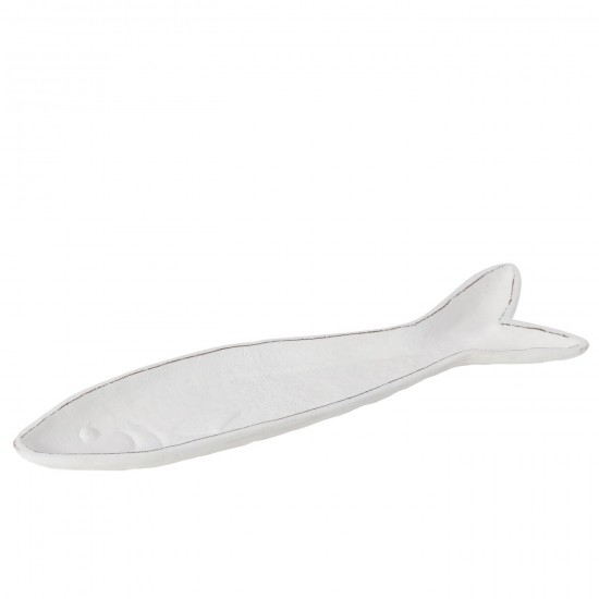 Jline Tablett Fisch Todi Eisen Weiss schale.