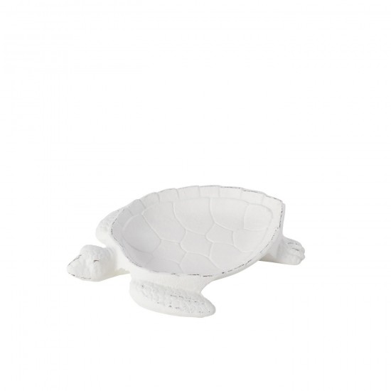 Jline Tablett Schildkröte Todi Eisen Weiss schale.
