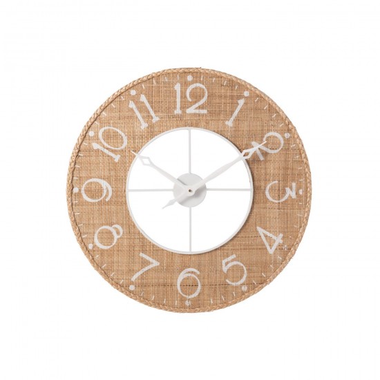 J Line Orologio Sodi Mdf Naturale Bianco Reloj Sodi Mdf Natural Blanco.
