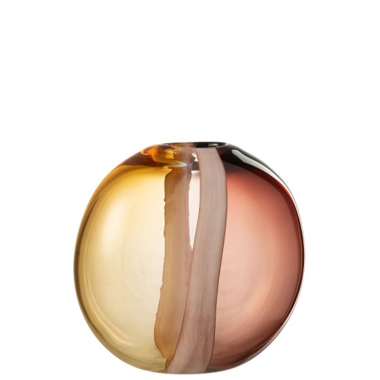 Jline Vase Arun Glas Braun Gelb Medium Große Vasen hohe Vasen.