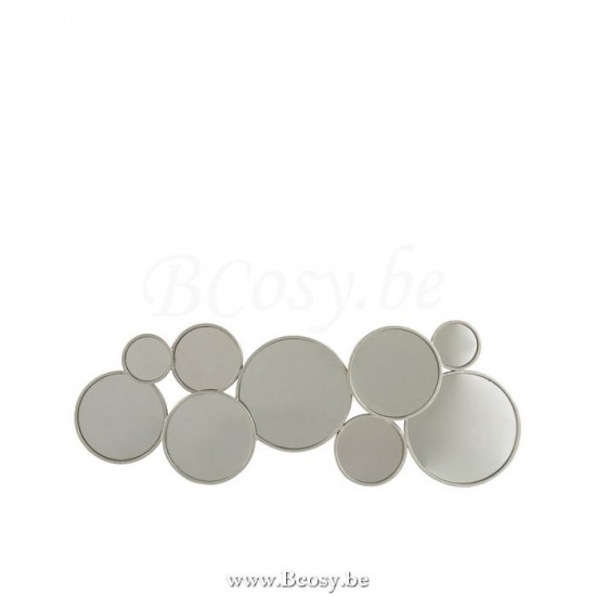 J Line Jline Spiegel 9 Kreisen Metall Silber