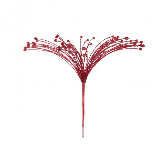 Jline Rama Decorativa Cuentas Plancha Rojo Navidad.