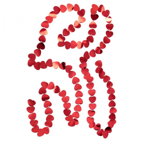 J Line Ghirlanda Cuore Pvc Rosso Guirnalda Corazón Pvc Rojo.