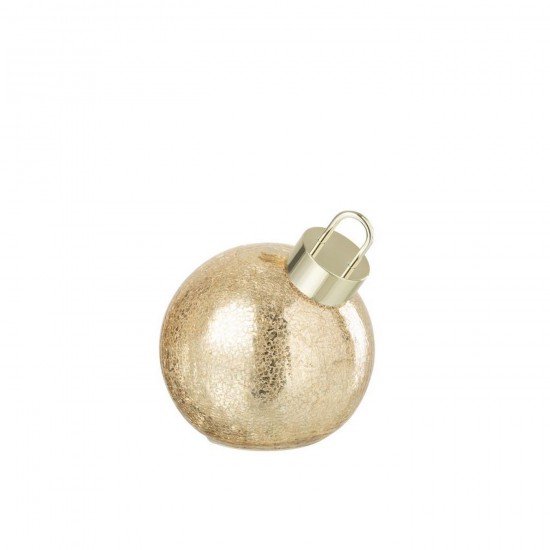 Jline Adorno Navideño Led Vidrio Dorado Small.