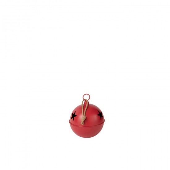 Jline Adorno Navideño Mat Bola Plancha Rojo Medium.