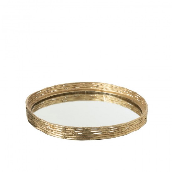 J Line Vassoio Alluminio Oro Bandeja Aluminio Dorado.