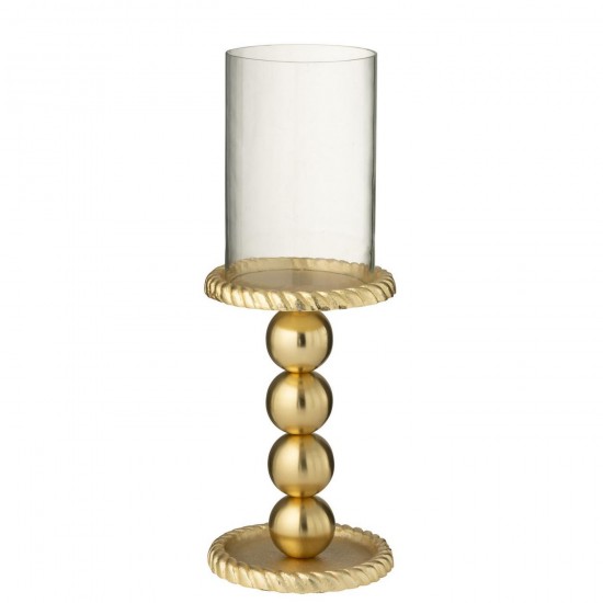 Jline Candelabro Aluminio Dorado Large.