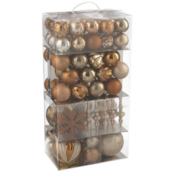 J Line 59490 Decoratie boule de noel kerstbol Kerstballen packung mit weihnachtskugel Wohnzubehoer Decorazione accessoires De .