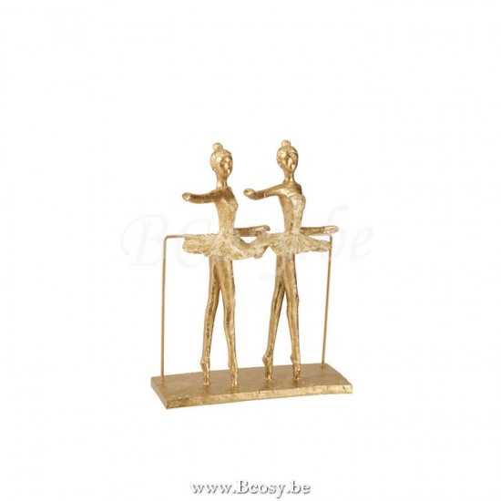 J Line Jline Ballerinen 2 Poly Gold