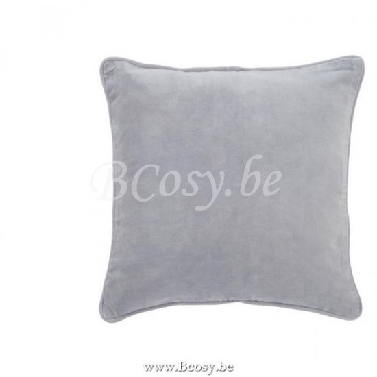 J Line Jline Cuscino Orlo Cotone Bianco Grigio 45X45Cm Cojin Dobladillo Algodon Blanco Gris 45X45Cm