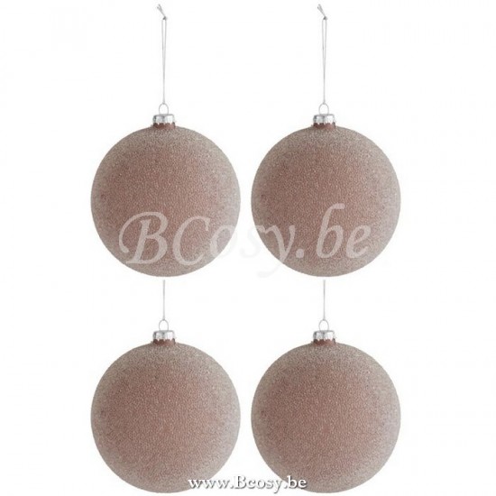 J Line Jline Dose Von 4 Weihnachtskugeln Perlen Glas Mat Grau Large weihnachtskugeln christbaumkugeln