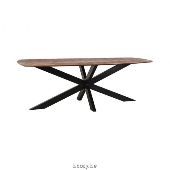 LABEL51 Dining room table 190 cm Zane Brown Mango wood.