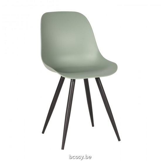 LABEL51 Eetkamerstoel Monza Forest PP Zwart Metalen Frame.