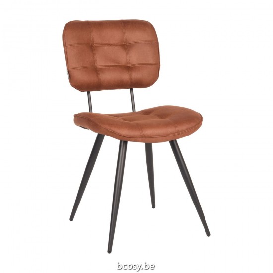 LABEL 51 Chaise de salle à manger Gus Cognac Microvezel.