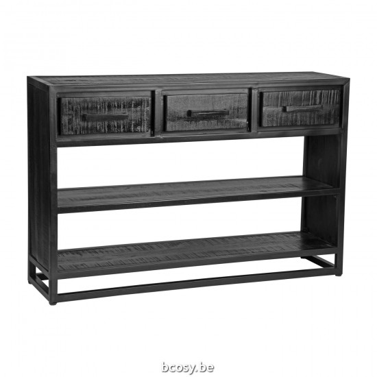 LABEL51 Sidetable Chili Zwart Mangohout One Size.