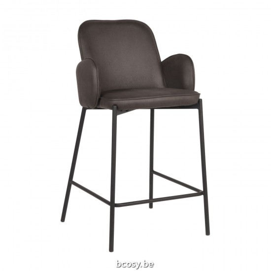 LABEL51 Barhocker Jari Anthrazit Microvezel Laag.