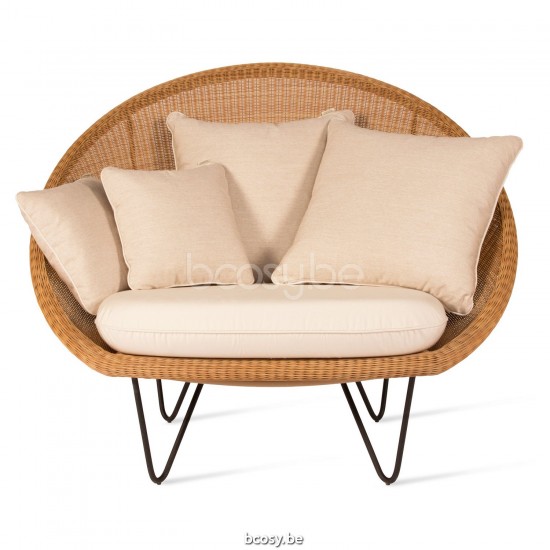 Vincent Sheppard Joe Lounge Stuhl Rahmen aus Schwarz pulverbeschichtet Stahl Klar Lloyd Loom.