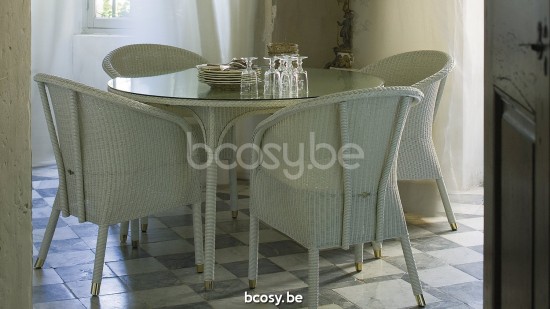 Vincent Sheppard Chester fauteuils chaises avec accoudoirs Lloyd Loom Neige.